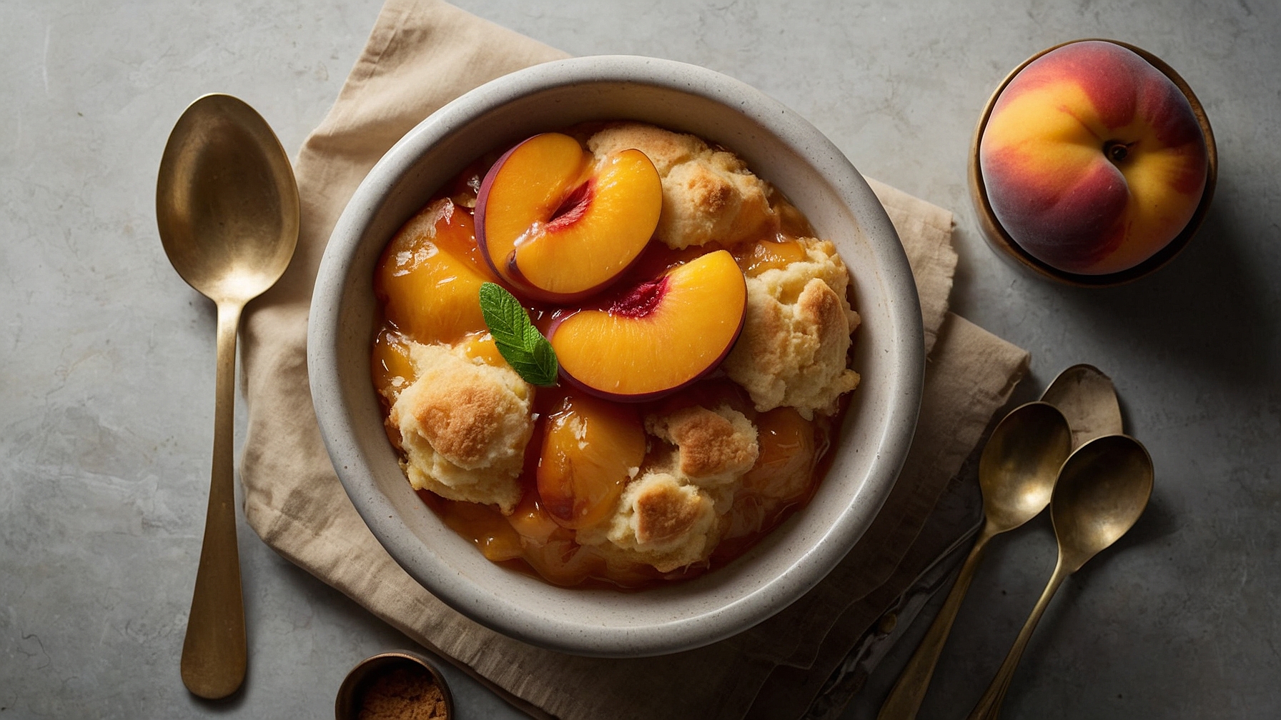 Super Easy Peach Cobbler
