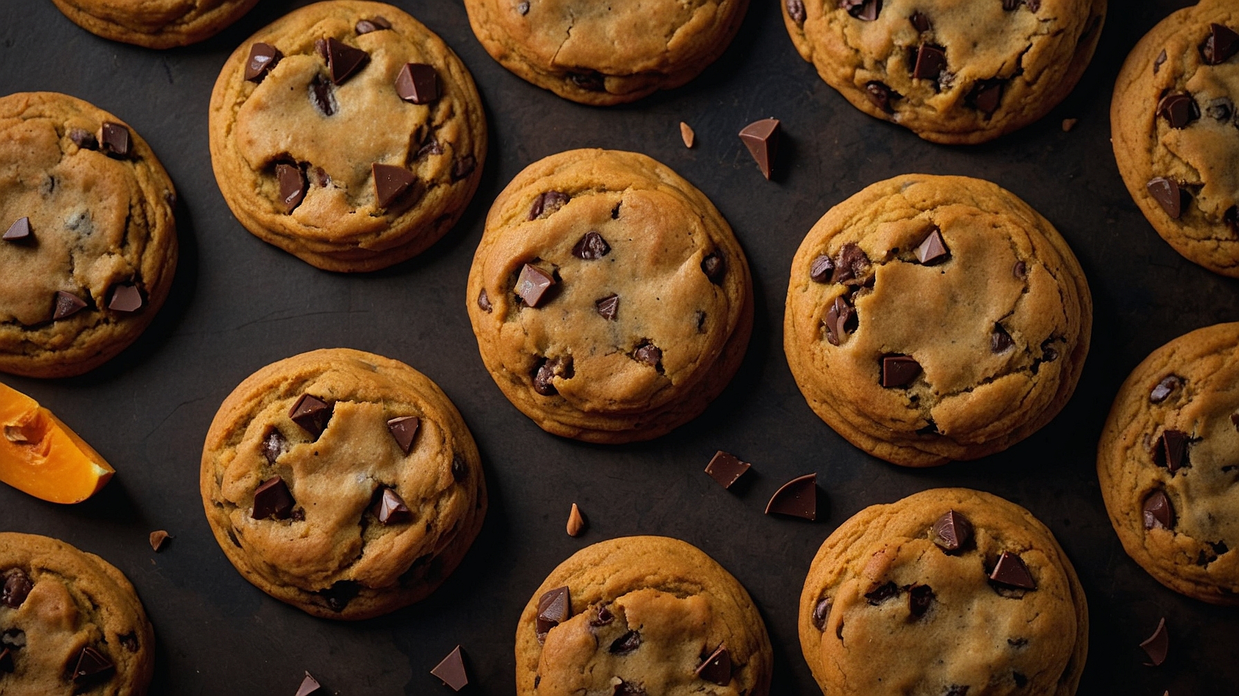Thick Chewy Pumpkin Chocolate Chip Cookies
